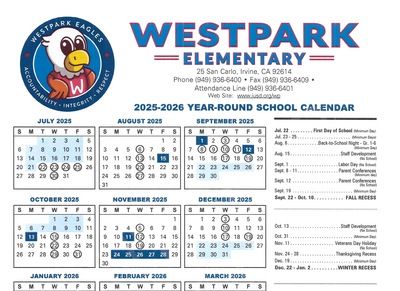 Westpark Calendar